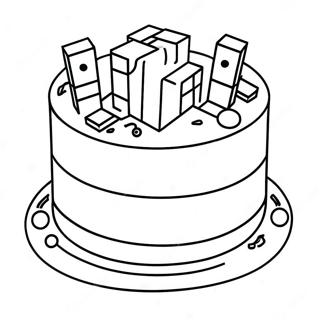 Cumpleaños De Minecraft Páginas para Colorear