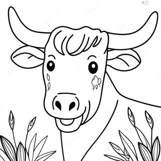 Texas Longhorn Coloring Page | Texas Longhorn coloring page
