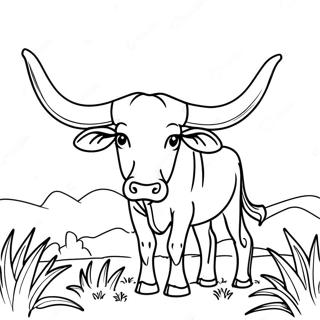 Texas Longhorn Halaman Mewarnai