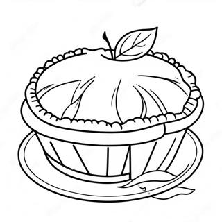 Warm Apple Pie with Steam Coloring Page | Apple Pie coloring page