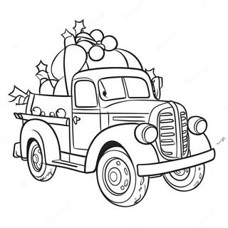 Christmas Truck Coloring Page | Christmas Truck coloring page