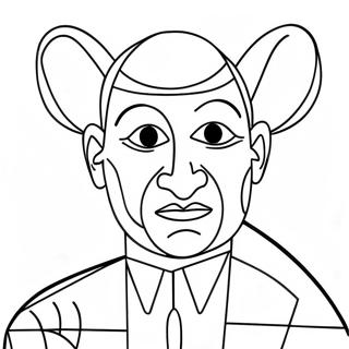 Cubist Pablo Picasso Coloring Page | Pablo Picasso coloring page