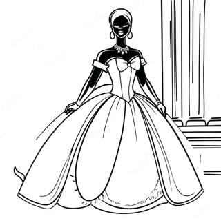 Barbie Negra Páginas para Colorear