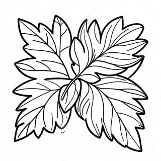 Colorful 420 Leaf Coloring Page | 420 coloring page