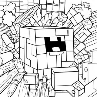 Minecraft TNT Block Coloring Page | Minecraft TNT coloring page