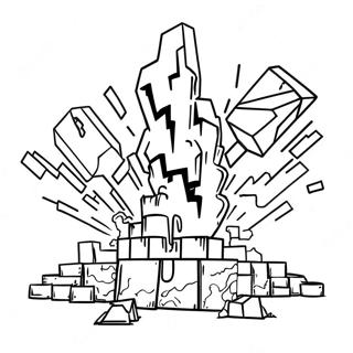 Explosive Minecraft TNT Coloring Page | Minecraft TNT coloring page