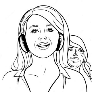 Ms Rachel Singing with Friends Coloring Page | Ms Rachel coloring page