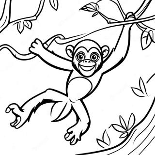 Spider Monkey Coloring Pages