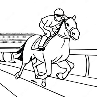 Exciting Derby Race Coloring Page | Derby coloring page