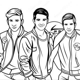 Big Time Rush Band Members Coloring Page | Big Time Rush coloring page