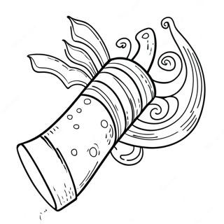 Rosh Hashanah Shofar Blowing Coloring Page | Rosh Hashanah coloring page