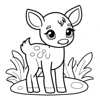 Cute Baby Fawn Coloring Page | Fawn coloring page