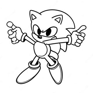 Sonic Prime Action Scene Coloring Page | Sonic Prime Nine coloring page