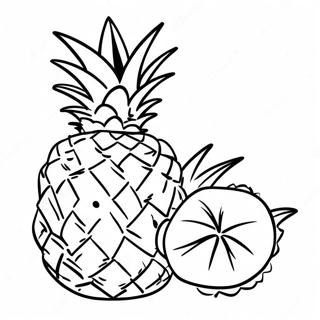 Pineapple Coloring Page | Pineapple coloring page