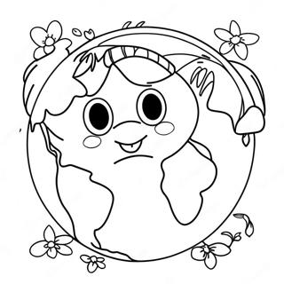 Cute Earth Day Coloring Page | Cute Earth Day coloring page