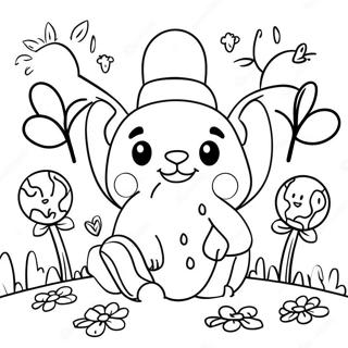 Adorable Animals Celebrating Earth Day Coloring Page | Cute Earth Day coloring page
