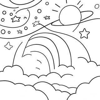 Night Sky Coloring Page | Night Sky coloring page