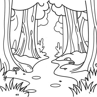 Enchanted Forest Coloring Page | Enchanted Forest coloring page
