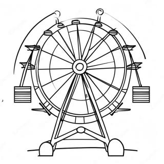 Carnival Ferris Wheel Coloring Page | Carnival coloring page