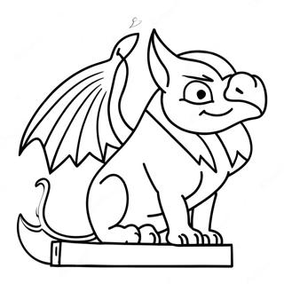Gargoyle Coloring Page | Gargoyle coloring page