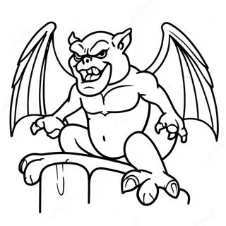 Angry Gargoyle Coloring Page | Gargoyle coloring page