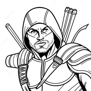 Green Arrow Coloring Page | Green Arrow coloring page