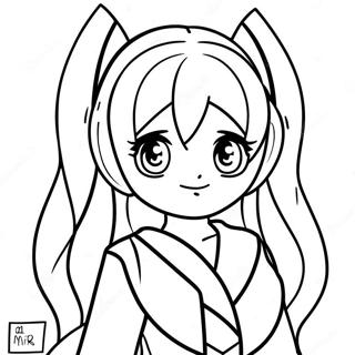 Miku Coloring Page | Miku coloring page