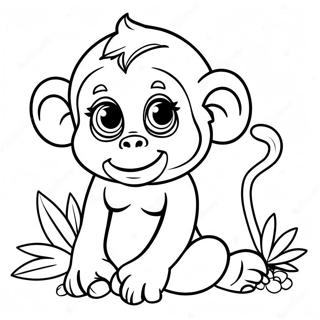 Cute Baby Orangutan Coloring Page | Orangutan coloring page