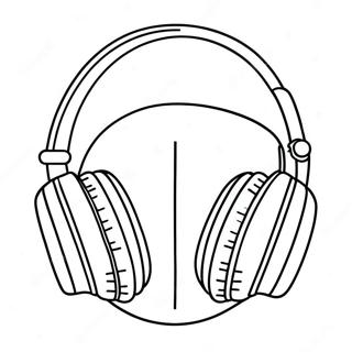 Headphones Coloring Page | Headphones coloring page