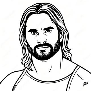 Seth Rollins WWE Coloring Page | Seth Rollins WWE coloring page