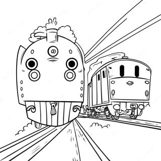 Percy with Friends Coloring Page | Percy coloring page