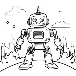 Adventurous Wild Robot Coloring Page | The Wild Robot coloring page