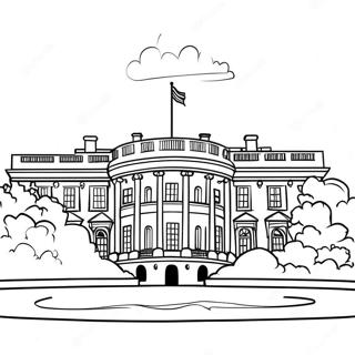 White House Coloring Page | White House coloring page