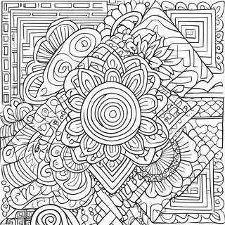 Hmong Traditional Patterns Coloring Page | Hmong coloring page