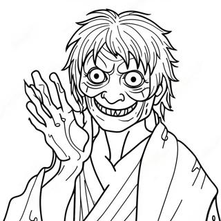 Shigaraki with Decaying Hands Coloring Page | Shigaraki coloring page