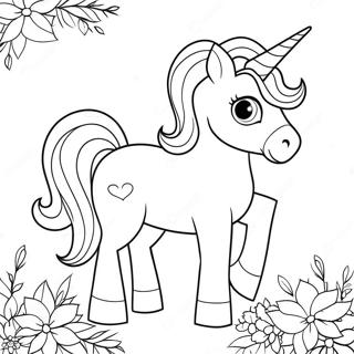 Valentines Unicorn Coloring Page | Valentines Unicorn coloring page