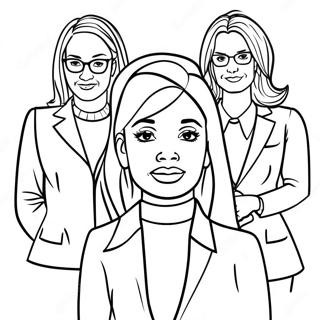 Empowering Women Leaders Coloring Page | Women's History coloring page