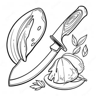 Knife Coloring Page | Knife coloring page
