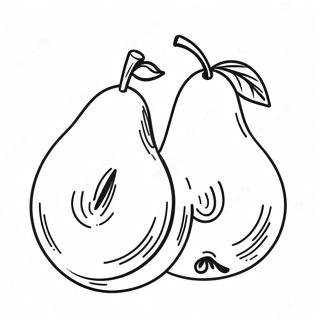 Pear Coloring Page | Pear coloring page