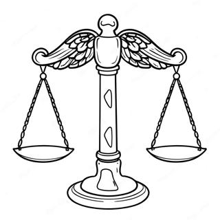 Justice Scale Coloring Page | Law coloring page