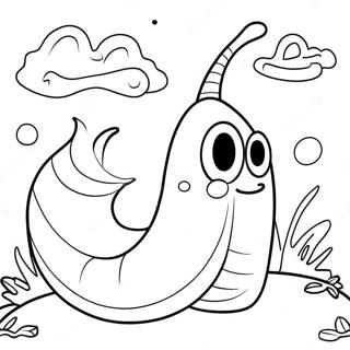 Elijah the Brave Slug Coloring Page | Slugterra coloring page
