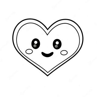 Cute Heart Emoji Coloring Page | Heart Emoji coloring page