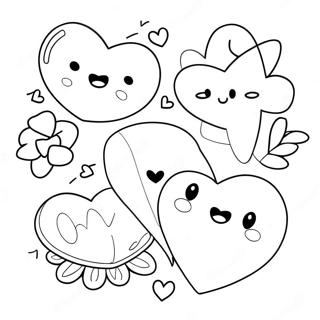 Cute XOXO Hearts Coloring Page | XOXO coloring page