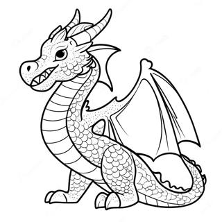 Mythical Dragon Coloring Page | Mythical Dragon for Adults coloring page