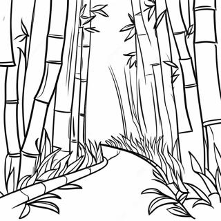 Bamboo Forest Coloring Page | Bamboo coloring page