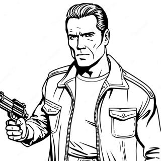 Terminator Coloring Page | Terminator coloring page