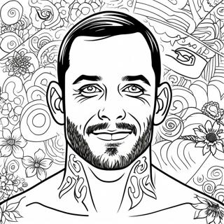 CM Punk Coloring Page | CM Punk coloring page