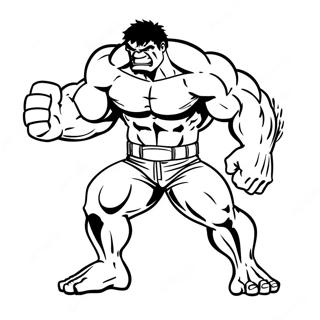 Fierce Red Hulk in Action Coloring Page | Red Hulk coloring page