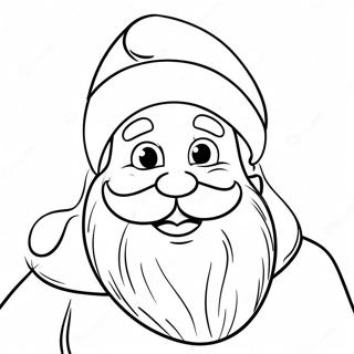 Glad jultomte färgläggningssida | Jul för förskolebarn målarbild