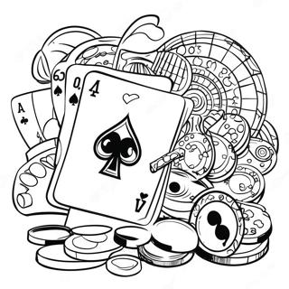 Casino Coloring Page | Casino coloring page